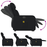 Electric Stand up Massage Recliner Chair Black Faux Leather