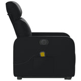 Electric Stand up Massage Recliner Chair Black Faux Leather - Extra Image