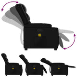 Massage Recliner Chair Black Faux Leather - 45-Degree Angle