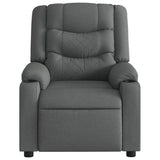 Massage Recliner Chair Dark Grey Fabric - Close-Up Angle