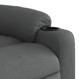Massage Recliner Chair Dark Grey Fabric - Extra Image