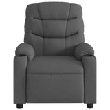 Massage Recliner Chair Dark Grey Fabric - Close-Up Angle