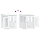 Dog Crate Furniture White 45x62x59 cm Engineered Wood - Extra Image