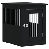 Dog Crate Furniture Black 45x62x59 cm Engineered Wood - Front View