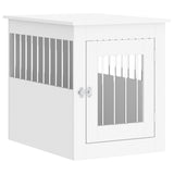 Dog Crate Furniture White 55x75x65 cm Engineered Wood - Front View
