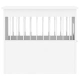 Dog Crate Furniture White 55x75x65 cm Engineered Wood - Low Angle