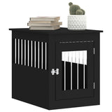 Dog Crate Furniture Black 55x75x65 cm Engineered Wood - Top-Down View