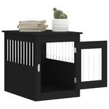 Dog Crate Furniture Black 55x75x65 cm Engineered Wood - 45-Degree Angle