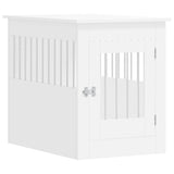 Dog Crate Furniture White 55x80x68 cm Engineered Wood - Front View