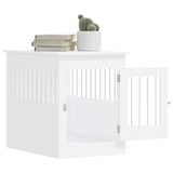 Dog Crate Furniture White 55x80x68 cm Engineered Wood - 45-Degree Angle