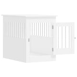 Dog Crate Furniture White 55x80x68 cm Engineered Wood - Rear View