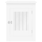 Dog Crate Furniture White 55x80x68 cm Engineered Wood - Close-Up Angle