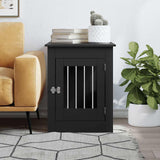 Dog Crate Furniture Black 55x80x68 cm Engineered Wood - Side View