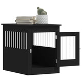 Dog Crate Furniture Black 55x80x68 cm Engineered Wood - 45-Degree Angle