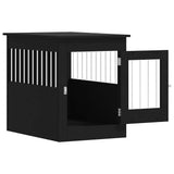 Dog Crate Furniture Black 55x80x68 cm Engineered Wood - Rear View