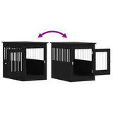 Dog Crate Furniture Black 55x80x68 cm Engineered Wood - Extra Image