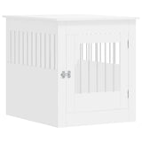 Dog Crate Furniture White 64.5x80x71 cm Engineered Wood - Front View