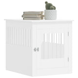 Dog Crate Furniture White 64.5x80x71 cm Engineered Wood - Top-Down View