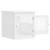Dog Crate Furniture White 64.5x80x71 cm Engineered Wood - Rear View