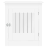 Dog Crate Furniture White 64.5x80x71 cm Engineered Wood - Close-Up Angle