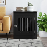 Dog Crate Furniture Black 64.5x80x71 cm Engineered Wood - Side View