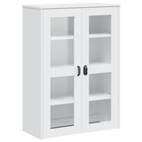 Highboard VIKEN White 80x40x200 cm Solid Wood Pine - Low Angle