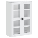 Highboard VIKEN White 80x40x190 cm Solid Wood Pine - Low Angle
