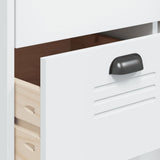 Highboard VIKEN White 80x40x190 cm Solid Wood Pine - Extra Image