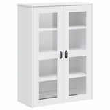 Highboard VIKEN White 80x40x190 cm Solid Wood Pine - Low Angle