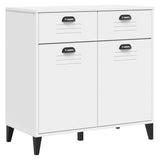 Highboard VIKEN White 80x40x190 cm Solid Wood Pine - Extra Image