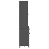 Highboard VIKEN Anthracite Grey 80x40x190 cm Solid Wood Pine - Rear View