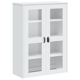Highboard VIKEN White 80x40x190 cm Solid Wood Pine - Low Angle