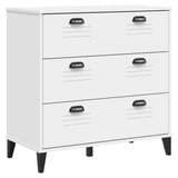 Highboard VIKEN White 80x40x190 cm Solid Wood Pine - Extra Image