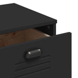 Highboard VIKEN Black 80x40x190 cm Solid Wood Pine - Extra Image