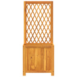 Planter with Trellis 55x29.5x132 cm Solid Wood Acacia - Top-Down View