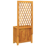 Planter with Trellis 55x29.5x132 cm Solid Wood Acacia - Rear View