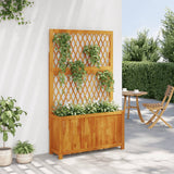 Planter with Trellis 100x32x165 cm Solid Wood Acacia - Side View