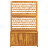 Planter with Trellis 100x32x165 cm Solid Wood Acacia - Top-Down View