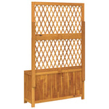 Planter with Trellis 100x32x165 cm Solid Wood Acacia - Rear View