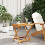 Folding Garden Table 50x50x50 cm Solid Wood Acacia - Side View