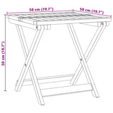 Folding Garden Table 50x50x50 cm Solid Wood Acacia