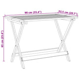 Folding Garden Table 90x52.5x65 cm Solid Wood Acacia - Extra Image