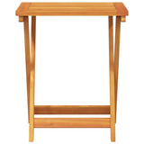 Folding Garden Table 50x36x60 cm Solid Wood Acacia - Top-Down View