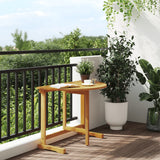 Folding Balcony Table 90x60x72 cm Solid Wood Acacia - Side View