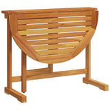 Folding Balcony Table 90x60x72 cm Solid Wood Acacia - Close-Up Angle