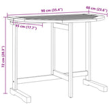 Folding Balcony Table 90x60x72 cm Solid Wood Acacia - Extra Image