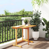 Folding Balcony Table 90x60x72 cm Solid Wood Acacia - Side View