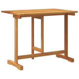 Folding Balcony Table 90x60x72 cm Solid Wood Acacia - Rear View