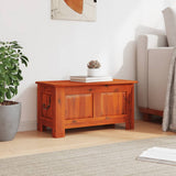 Storage Chest with Lid Brown Solid Wood Acacia - Side View