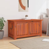 Storage Chest with Lid Brown Solid Wood Acacia - Side View